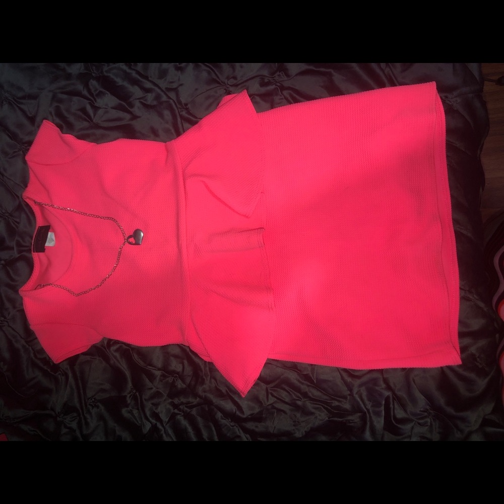 Pink peplum